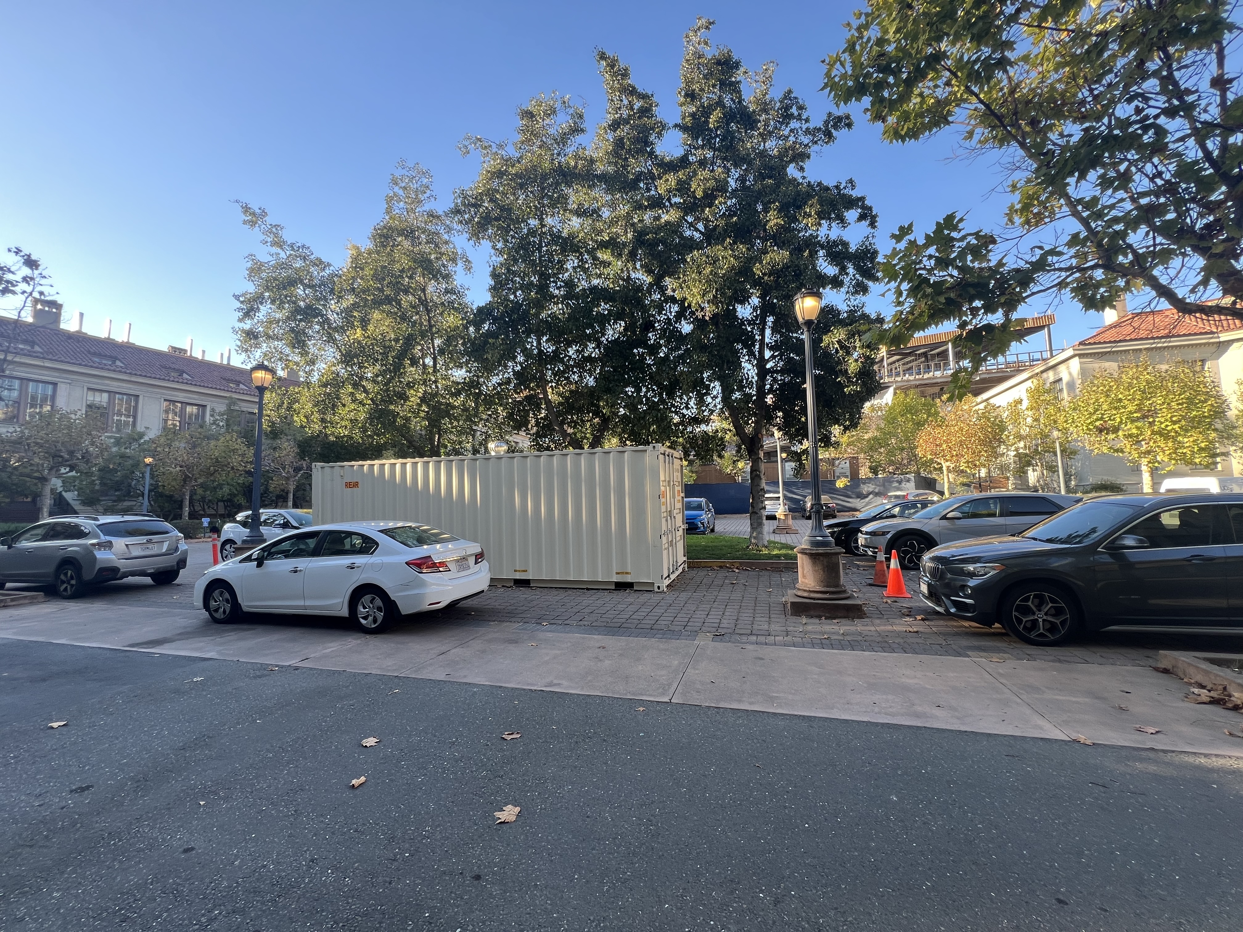 Image of middle portion of area of College of Natural Resources Parking Lot