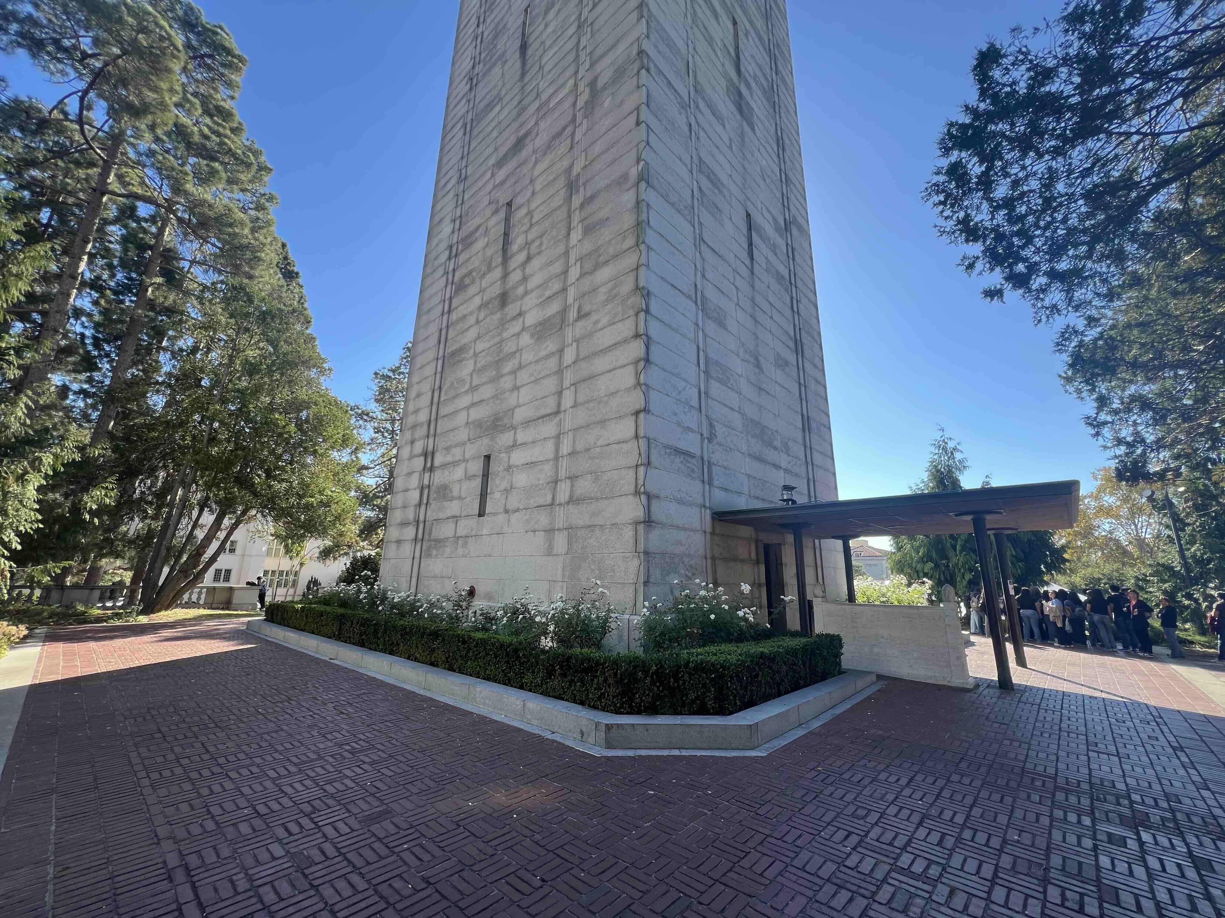 Image of bottom portion of Sather Tower