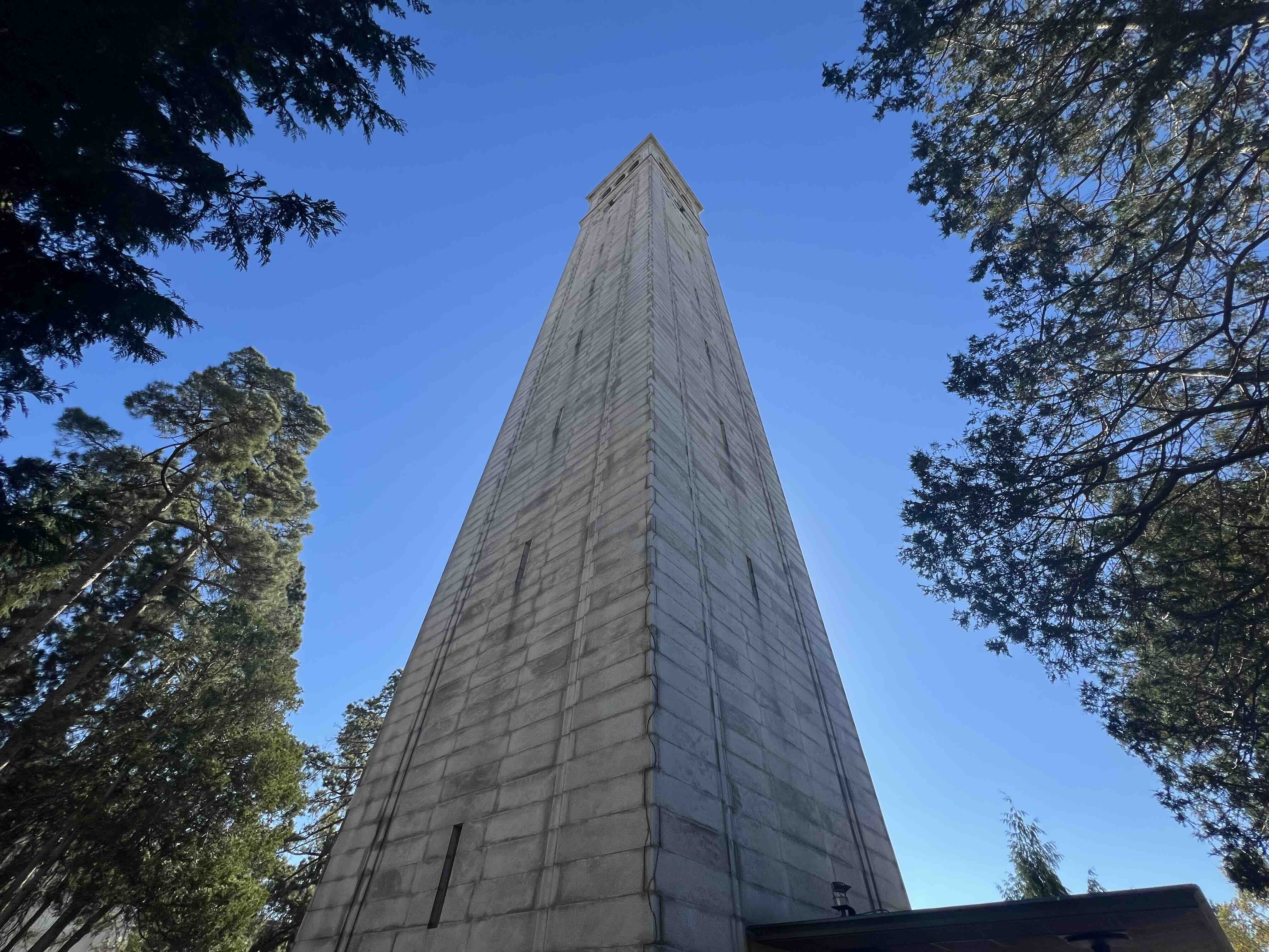 Image of top portion of Sather Tower