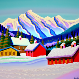 snowy_village_100_100